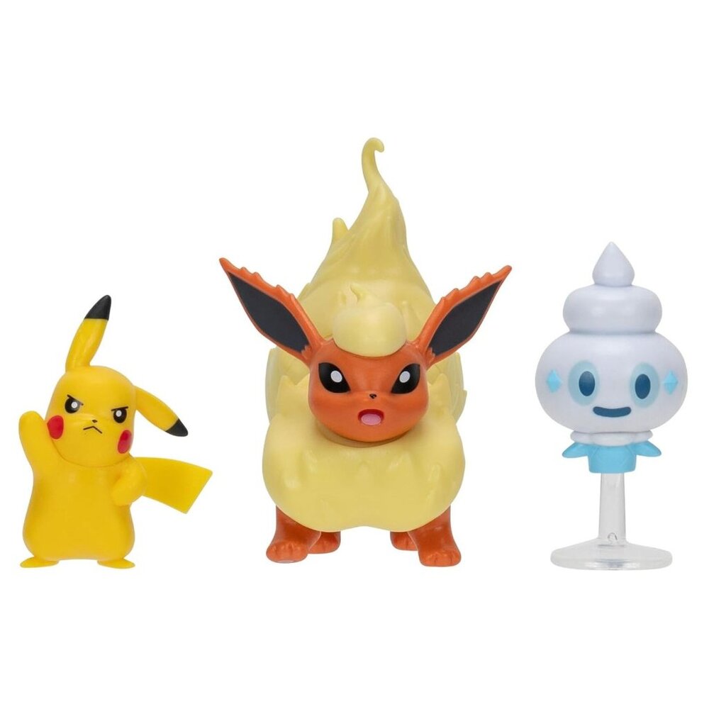 Pokemon Battle Figure Set Flareon Vanillite Pikachu Articulated Figures 4+ Jazwa